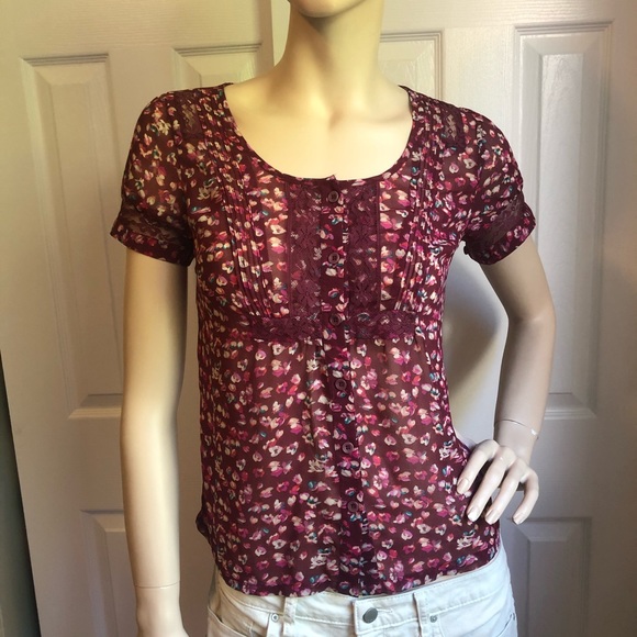 American Eagle Outfitters Tops - 🦄(3/$10) American Eagle || Blouse, Lace + Floral